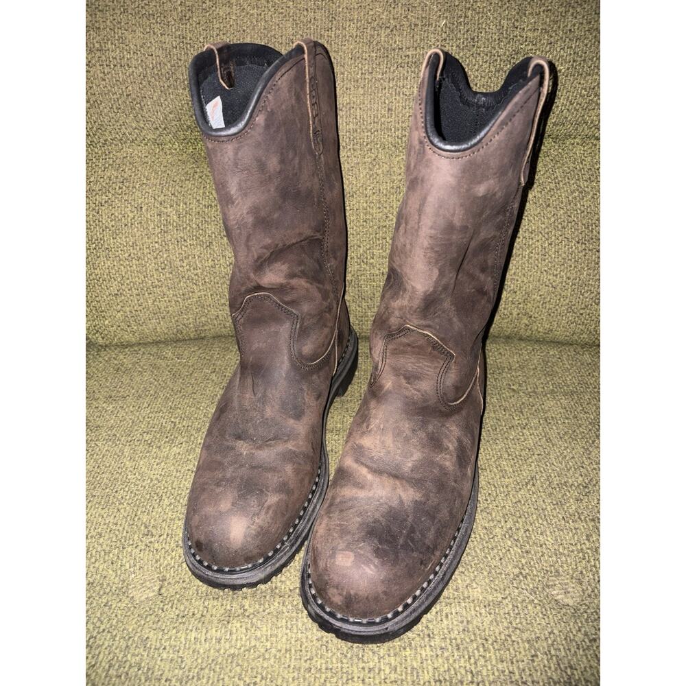 Redwing Pecos 1170 Pull On Waterproof Brown Leather Boots Mens 12D USA- EH